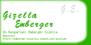 gizella emberger business card